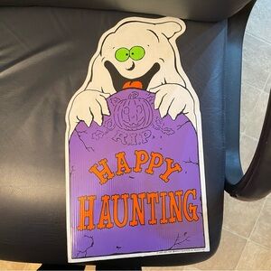 Vintage 90s Halloween Tombstone Outdoor Decor Peekers USA Used 18”